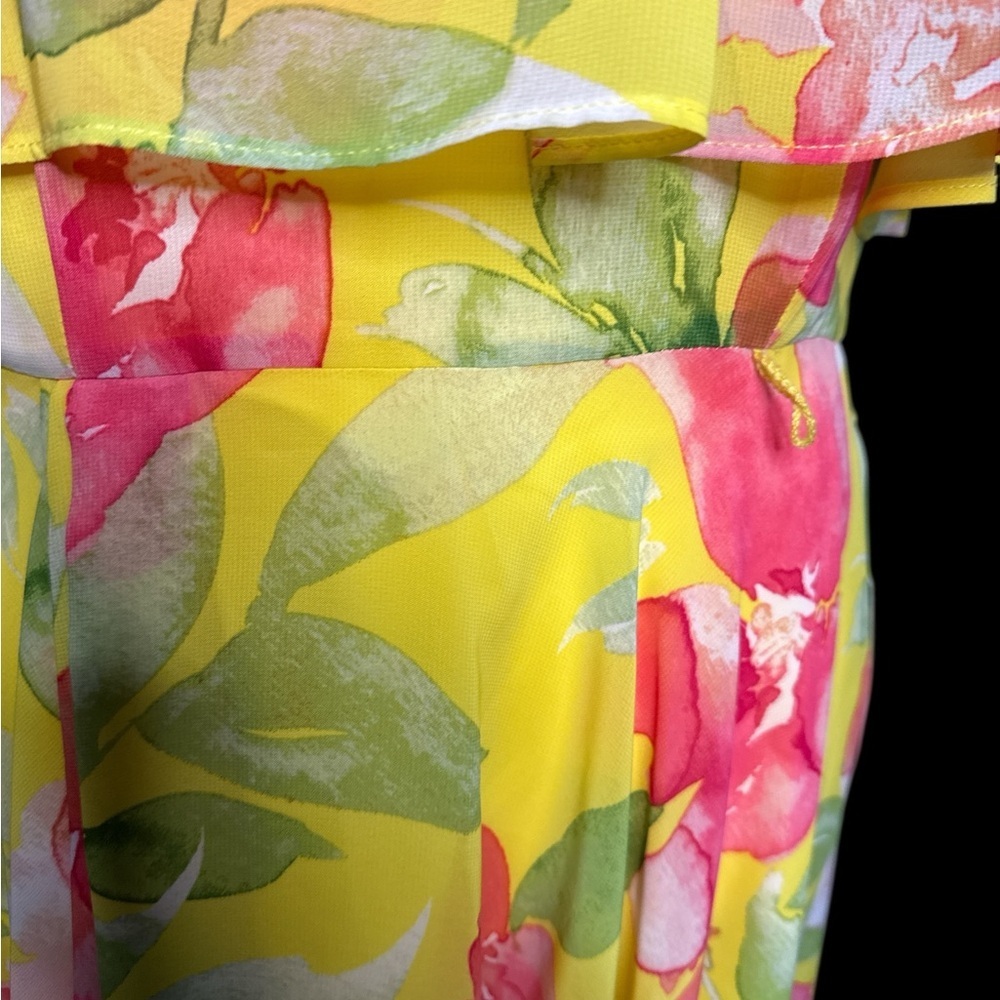 Eliza J Yellow Floral Maxi Dress - Picture 2 of 4